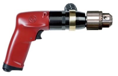 CP1117P32 Chicago Pneumatic 3/8" (10mm) 1Hp Industrial Pistol Drill with Jacobs Keyed Chuck
