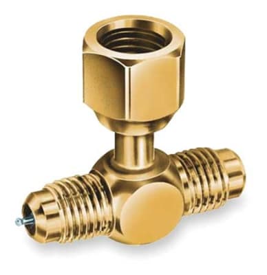 A31852 JB Industries 1/4" Swivel Nut Tee w/Depressor on Branch Access 3 Pack