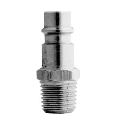 MILS760-1 Milton Industries HI-Flo V-Style 1/4 in. MNPT Steel Plug 2/cd