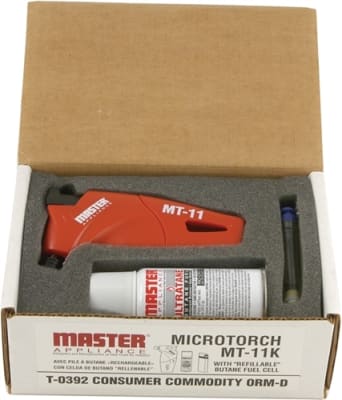MT-11K Master Appliance Microtorch Kit MT-11 with 15/16 oz Ultratane Butane