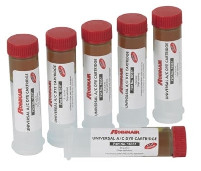 16357 Robinair Dye Cartridges (6) 1/4 Oz. Twist-On Cartridges