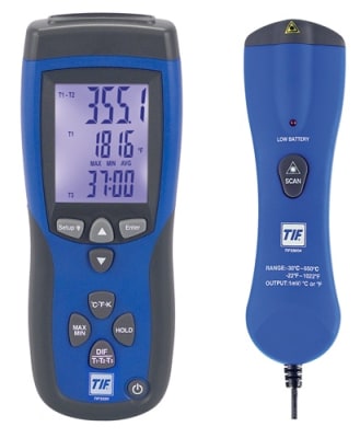 3320 TIF Dual Thermocouple Thermometer With IR (T1 T2 T3) -328 to 2501°F