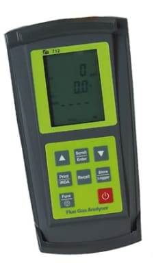 712 TPI Combustion Analyzer W/Pump Soft Case Stack Probe O2 Co Temp,Pressure