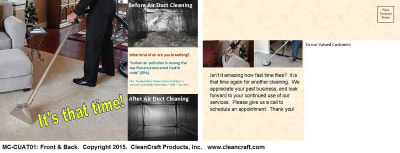MC-CUAT01: Reminder Postcard -Carpet-Uph-Duct-Tile
