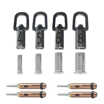 Grade A Tools Aluminum Dent Puller Weld Stud Master Kit - M4, M5, M6, M8