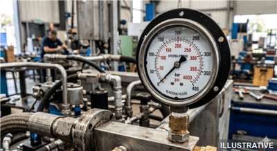 Pressure Gauge 1/4" NPT Center Back-mount Oil Filled Gauge 300psi 2"