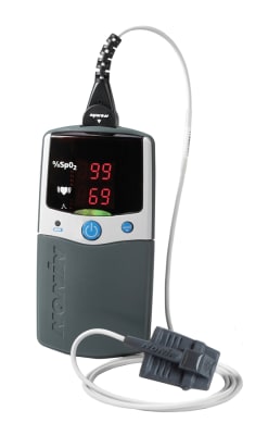 photo of PalmSat 2500A Digital Handheld Pulse Oximeter with Alarm & Sensor