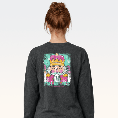 SC Classic Yall Are Nuts on LS - Dark Heather