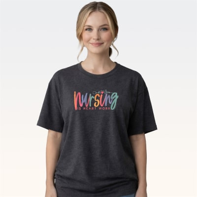 SC Soft Nursing Is Heart Work - Dark Heather