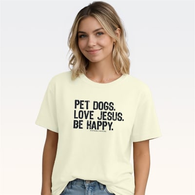 SC Soft Pet Dogs Love Jesus - Off White