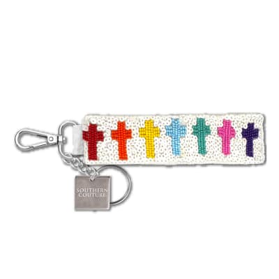 SC Beaded Keychain - Colorful Crosses