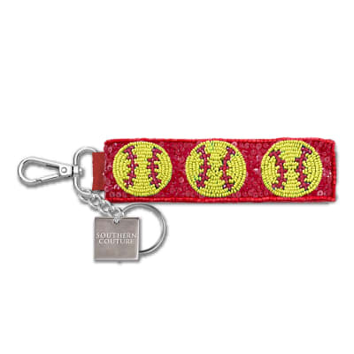 SC Beaded Keychain - Softballs