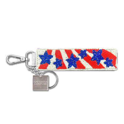 SC Beaded Keychain - Patriotic Stars