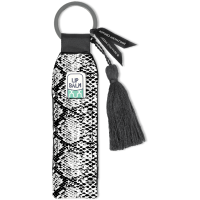 SC Black & White Snakeskin Key Chain