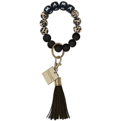SC Silicone Beaded Bracelet Key Chain-Mama
