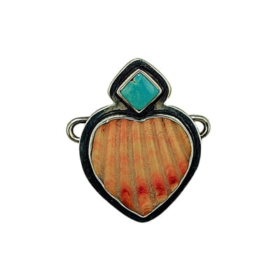 Tabra Spiney Oyster Heart Charm