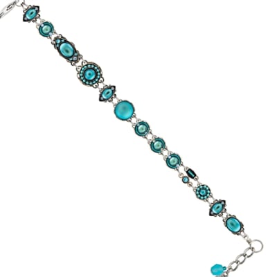 Firefly Moonlight Architectural Skinny Bracelet in Light Blue