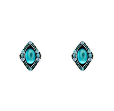 Firefly Moonlight Stud Diamond Post Earring in Light Blue