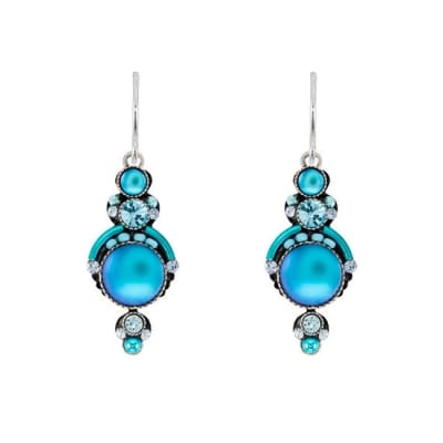 Firefly Moonlight Beach Glass Earring in Light Blue