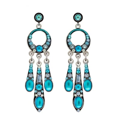 Firefly Moonlight Waterfall Post Earrings in Light Blue
