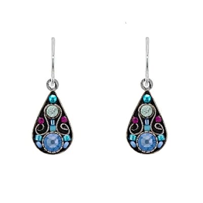 Firefly Arabesque Small Drop Earring in Light Blue