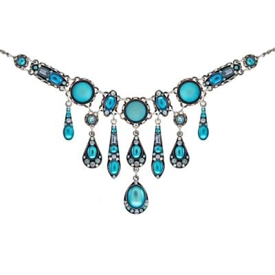 Firefly Moonlight Waterfall Necklace in Light Blue