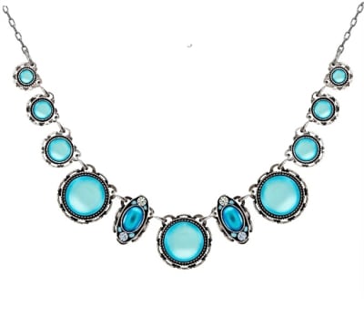 Firefly Moonlight Simple Necklace in Light Blue