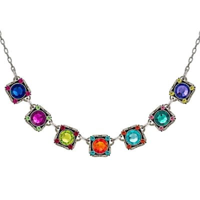 Firefly Rainbow Crystal Necklace in Multi-color