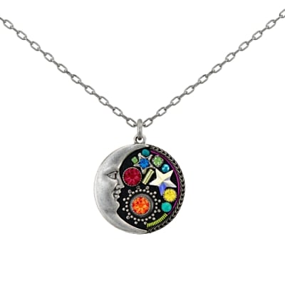 Firefly Moon & Stars Necklace in Multicolor