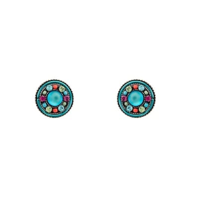 Firefly Kensington Round Post Earring in Bermuda Blue