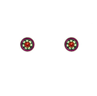 Firefly Flower Post Earrings in Lime