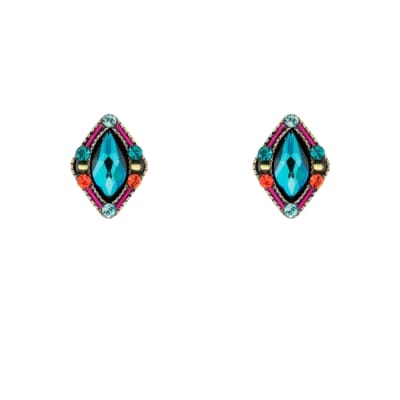 Firefly Architectural Navette Stud Earring in Multi-color