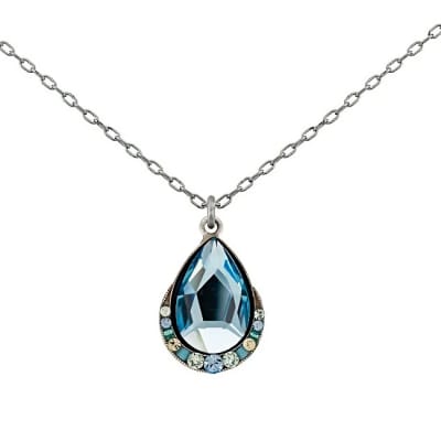 Firefly Carmel Simple Drop Wide Pendant in Aqua