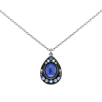 Firefly Moonlight Simple Drop Wide Pendant in Tanzanite