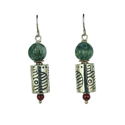 Tabra Sterling Silver Moon and Star Earrings