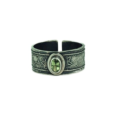 Tabra Silver Asymectrical  Floral Ring