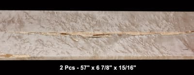 Birdseye Hard Maple - 2 Pcs - 57" x 6 7/8" x 15/16" - $90.00