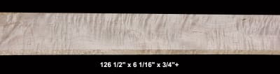 Curly Maple - 126 1/2" x 6 1/16" x 3/4"+ - $78.00