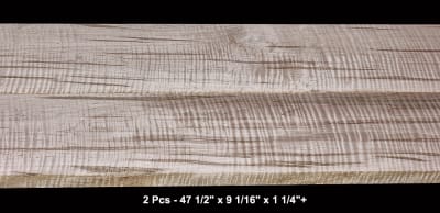 Curly Ambrosia Maple - 2 Pcs - 47 1/2" x 9 1/16" x 1 1/4"+ - $155.00