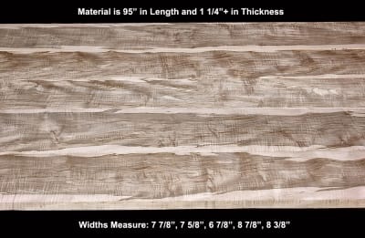 Curly Heartwood Set - 5 Pcs - See Photos for Sizes - $630.00