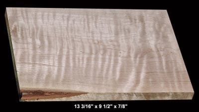 Curly Maple - 13 3/16" x 9 1/2" x 7/8" - $15.00