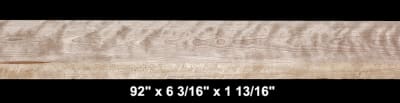 Curly Yellow Birch - 92" x 6 3/16" x 1 13/16" - $130.00