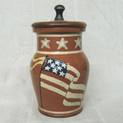 Flag Pot with Wooden Lid (MTO) $225