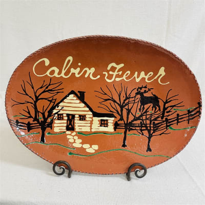 Quilled Cabin Fever Plate $180