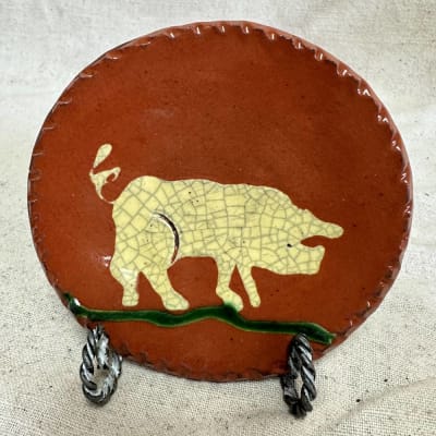 Small Quilled Pig Plate $30