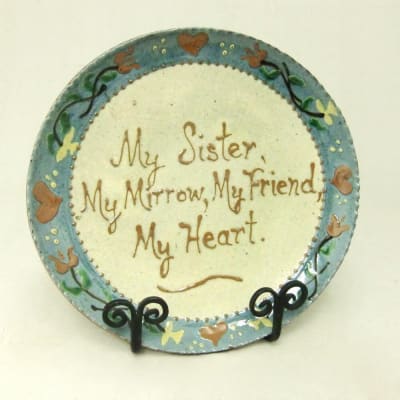 My Sister, My Mirror Plate (MTO) $105