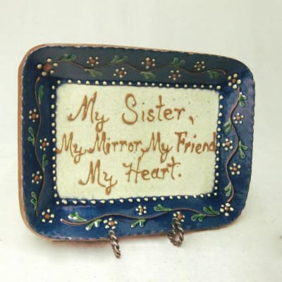 My Sister, My Mirror Plate (MTO) $55