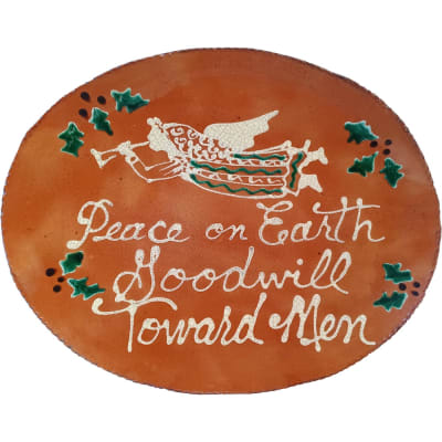 Quilled Peace on Earth with Angel Plate (MTO) $180