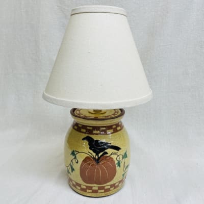 Crow on Pumpkin Baby Lamp (MTO) $215