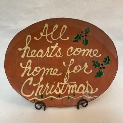 All Hearts Christmas Plate (MTO) $180